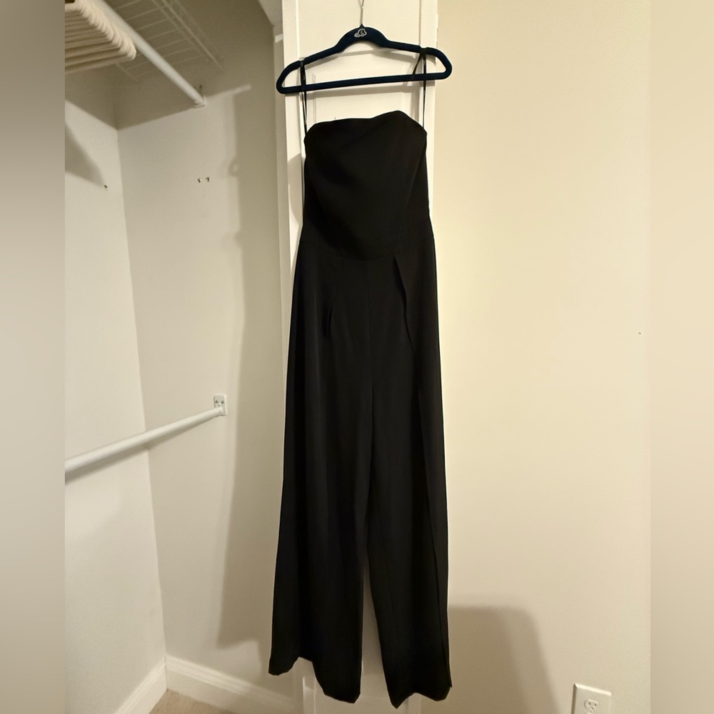 Lulu's Black Strapless Jumpsuit - XS